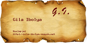 Gila Ibolya névjegykártya